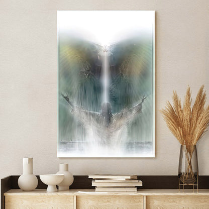 Jesus Spread His Arms Dove Bird Canvas Pictures - Jesus Painting Canvas - Christian Canvas Wall Art