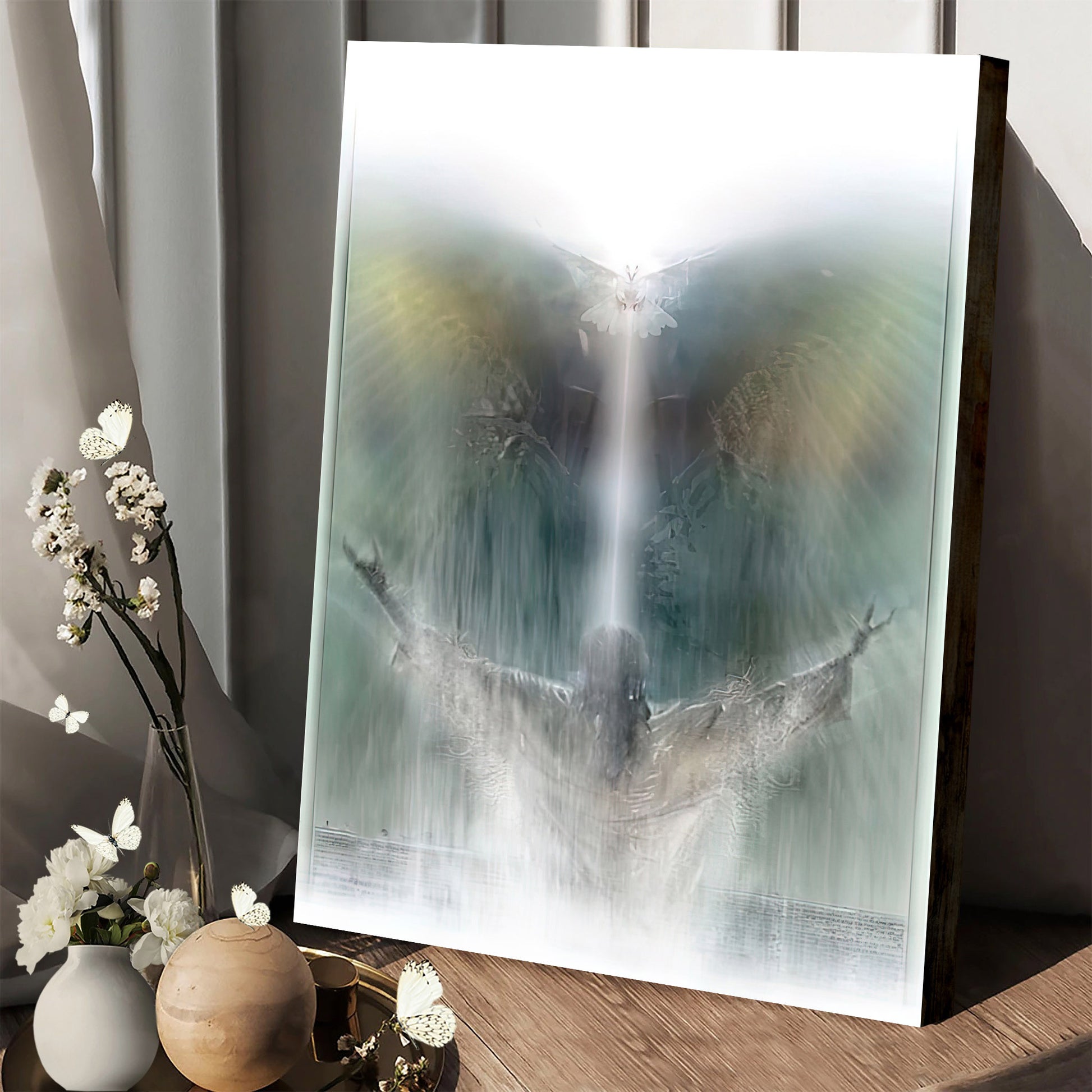 Jesus Spread His Arms Dove Bird Canvas Pictures - Jesus Painting Canvas - Christian Canvas Wall Art