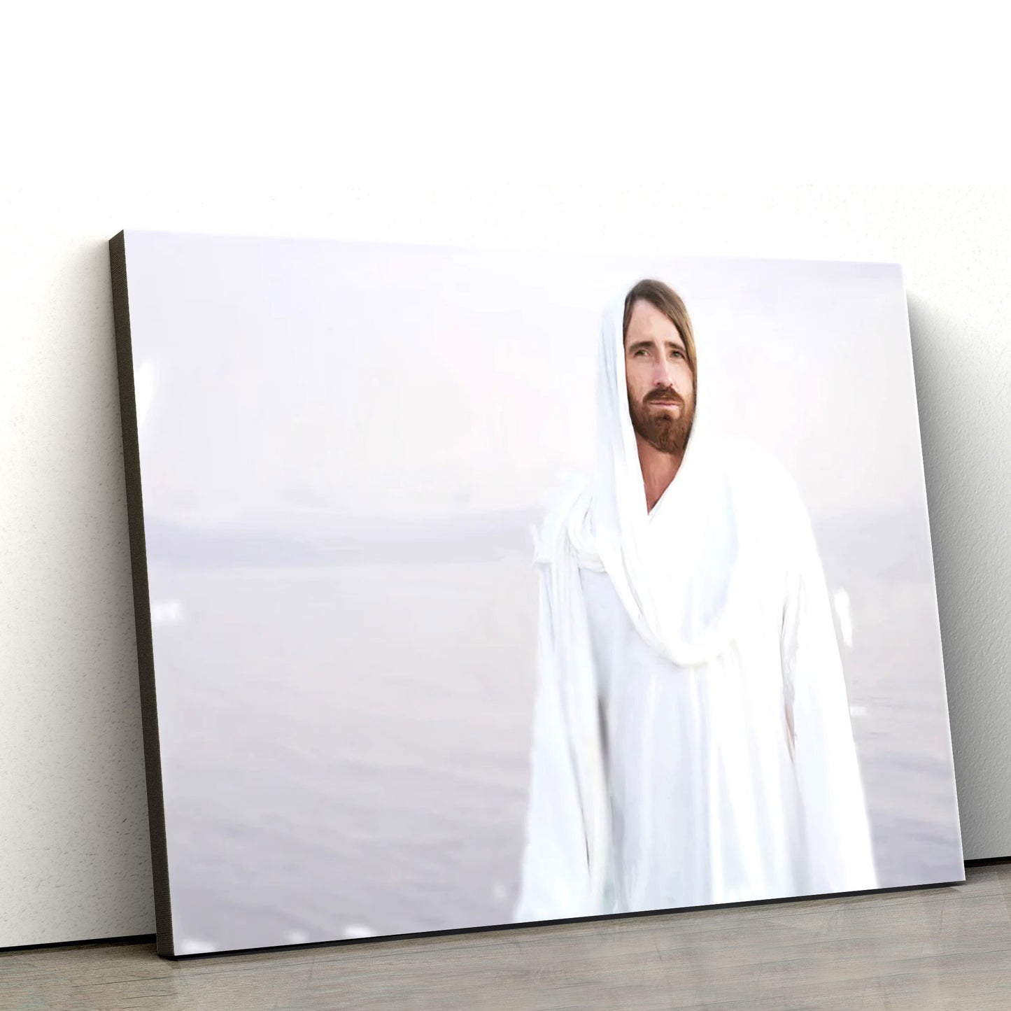 Jesus Standing In Front Of A Body Of Water Canvas Art - Jesus Christ Pictures - Jesus Wall Art - Christian Wall Decor