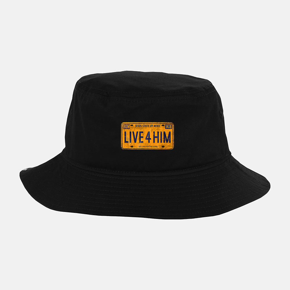 Jesus State Of Mind Live 4 Him We Live For The Lord Bucket Hat