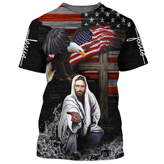 Jesus Stretched Out His Hand 3d Shirts - Christian T Shirts For Men And Women