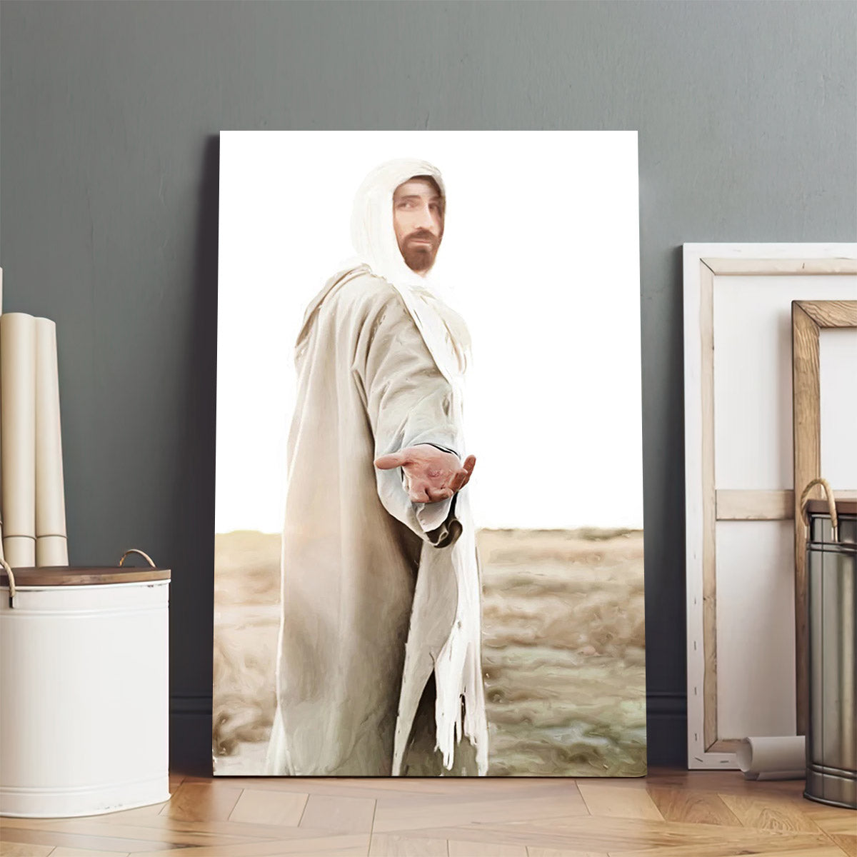 Jesus Stretched Out His Hand Canvas Pictures - Jesus Christ Art - Christian Canvas Wall Art