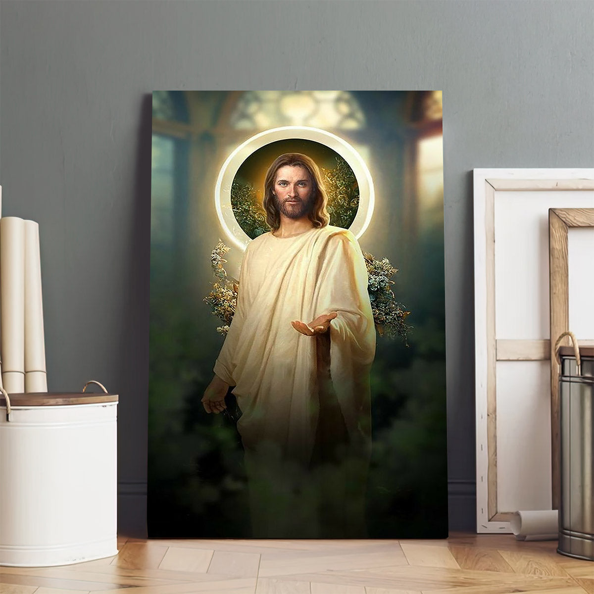 Jesus Stretched Out His Hand Canvas Prints - Jesus Christ Art - Christian Canvas Wall Decor