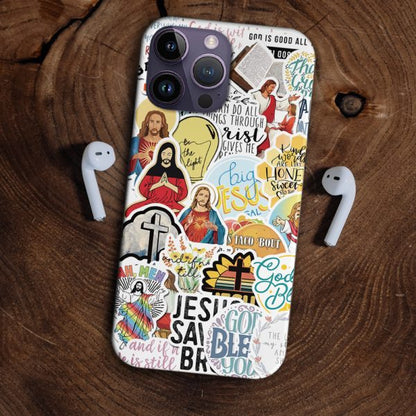 Jesus Taco Bout Sticker Personalized Phone Case - Christian Phone Case - Bible Verse Phone Case
