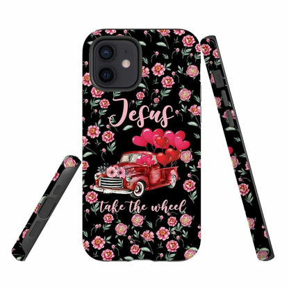 Jesus Take The Wheel Black Phone Case - Jesus Phone Cases - Inspirational Bible Scripture iPhone Cases