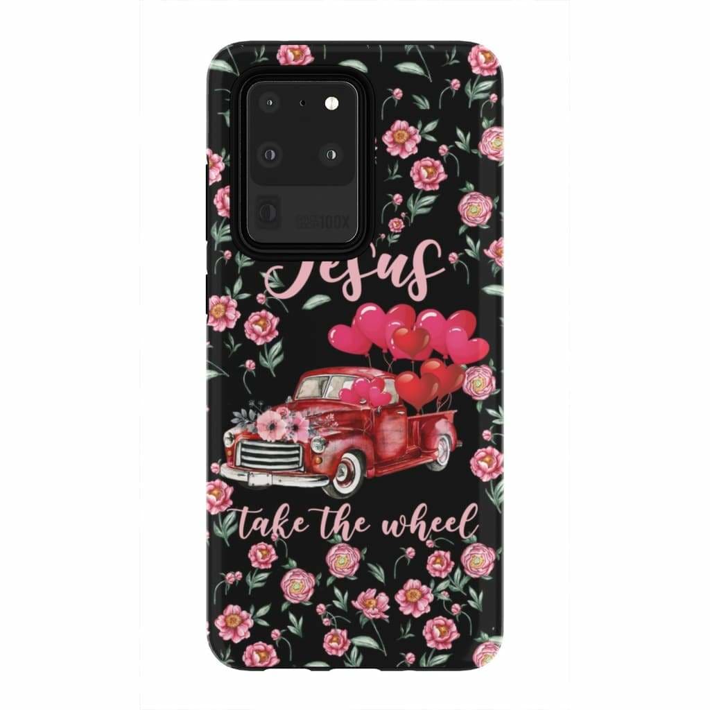 Jesus Take The Wheel Black Phone Case - Jesus Phone Cases - Inspirational Bible Scripture iPhone Cases