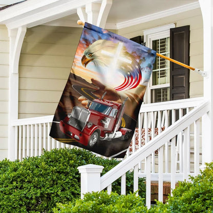 Jesus Take The Wheel House Flag - Christian Garden Flags - Christian Flag - Religious Flags