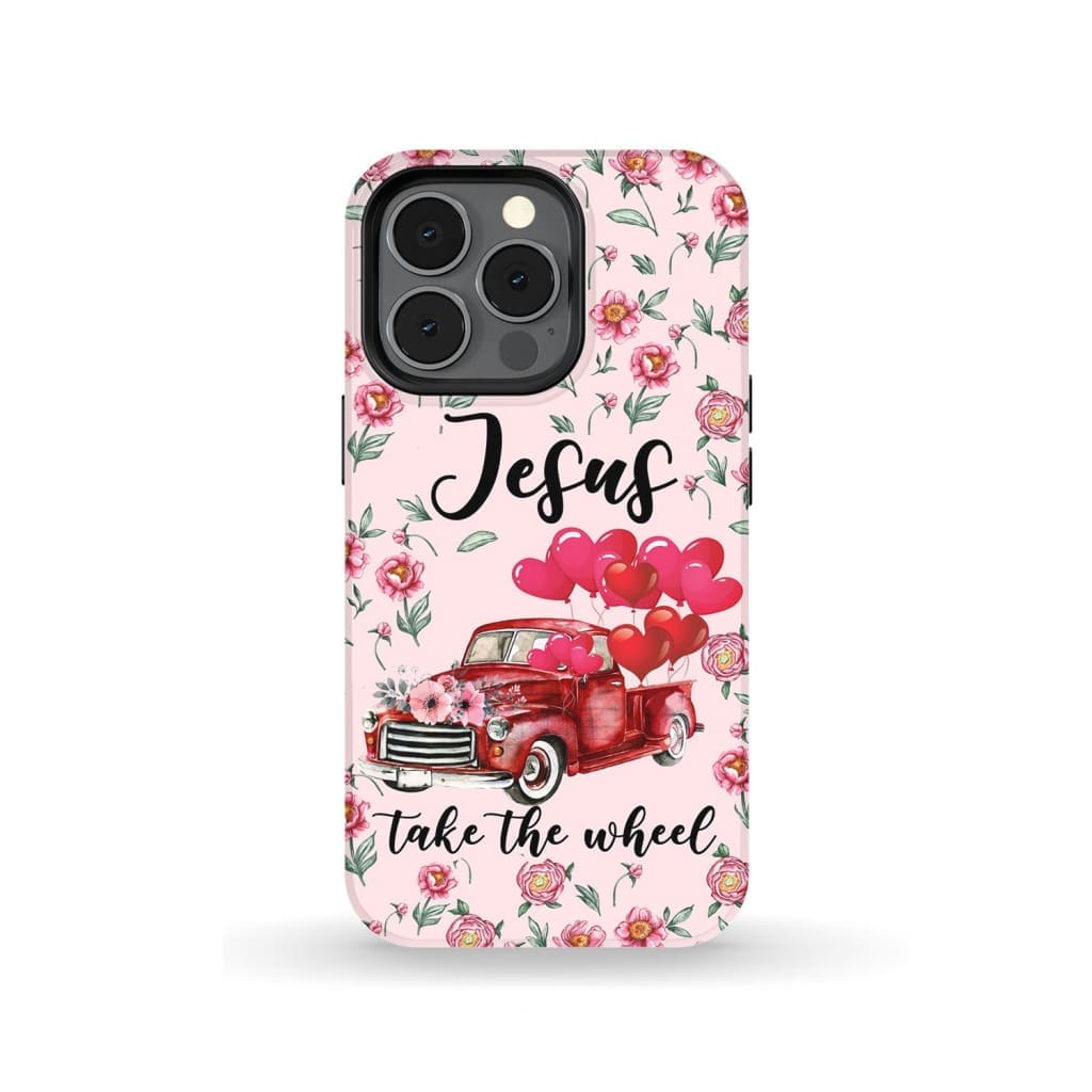 Jesus Take The Wheel Red Truck Phone Case - Christian Phone Cases - Religious Phone Case