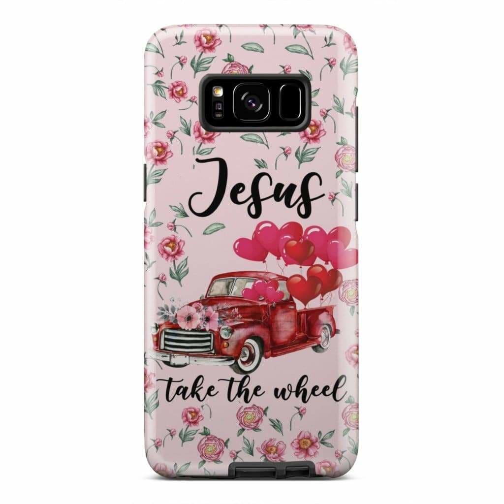 Jesus Take The Wheel Red Truck Phone Case - Christian Phone Cases - Religious Phone Case