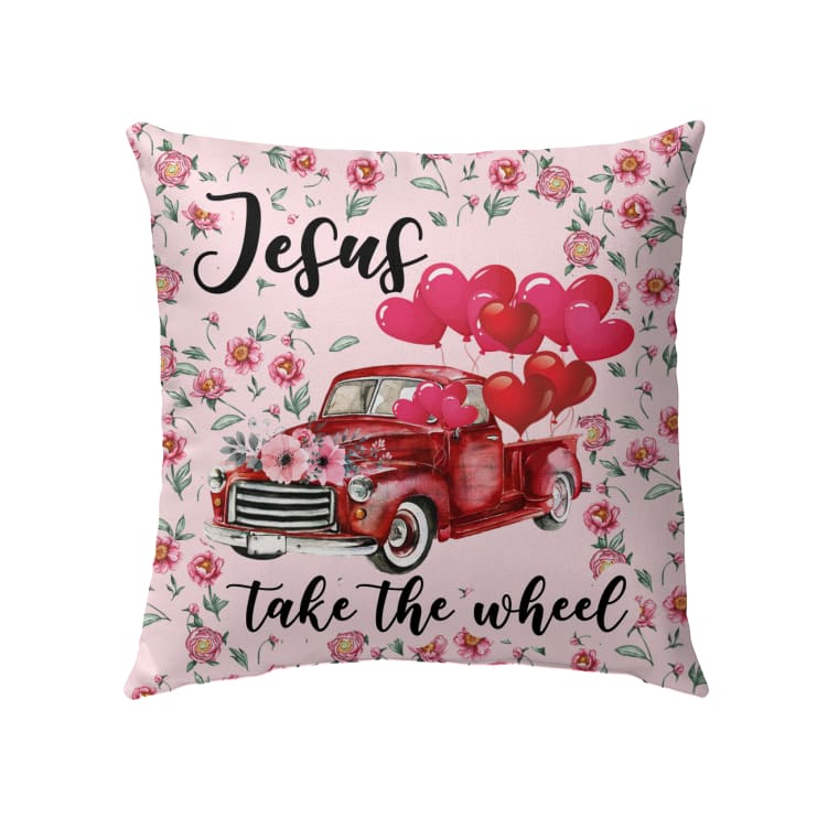 Jesus Take The Wheel Truck Christian Pillow - Christian Gifts