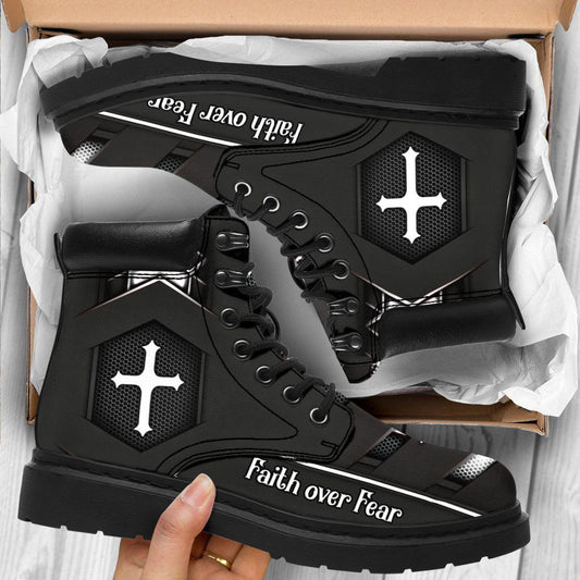 Jesus Tbl Black Boots - Christian Shoes For Men And Women