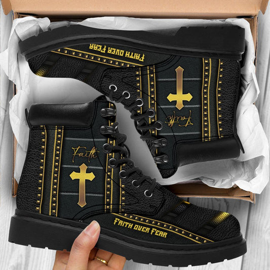 Jesus Tbl Black Boots 2 - Christian Shoes For Men And Women