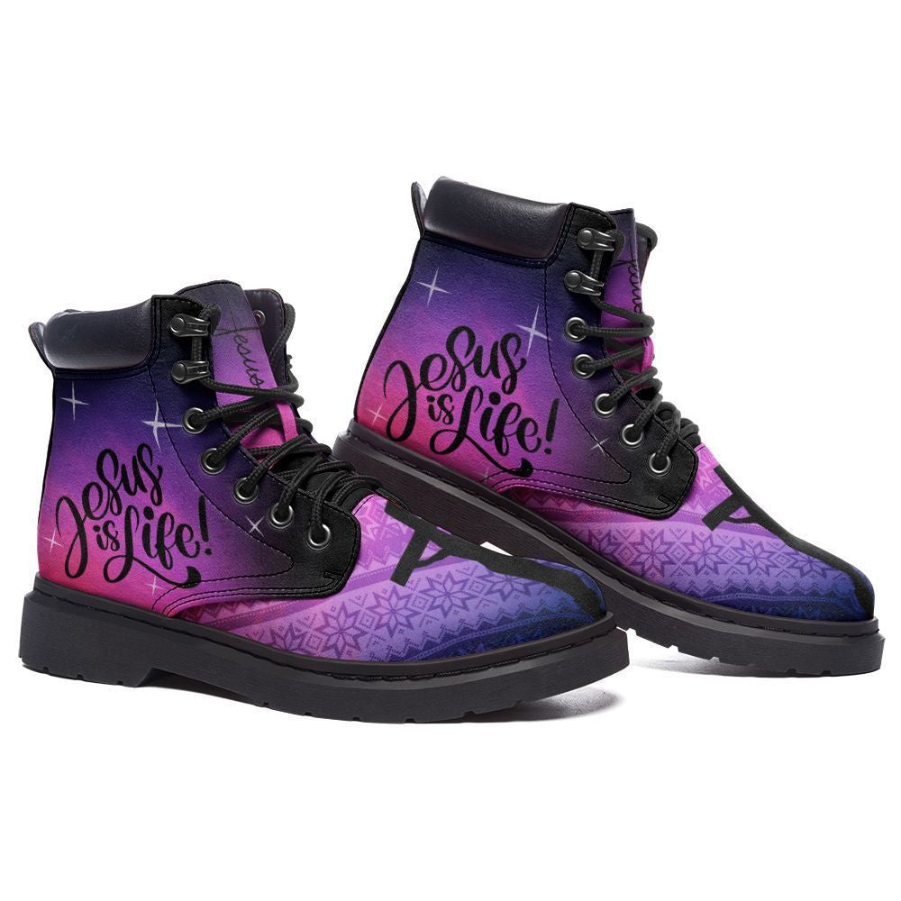 Jesus Tbl Boots Purple - Christian Shoes For Men And Women