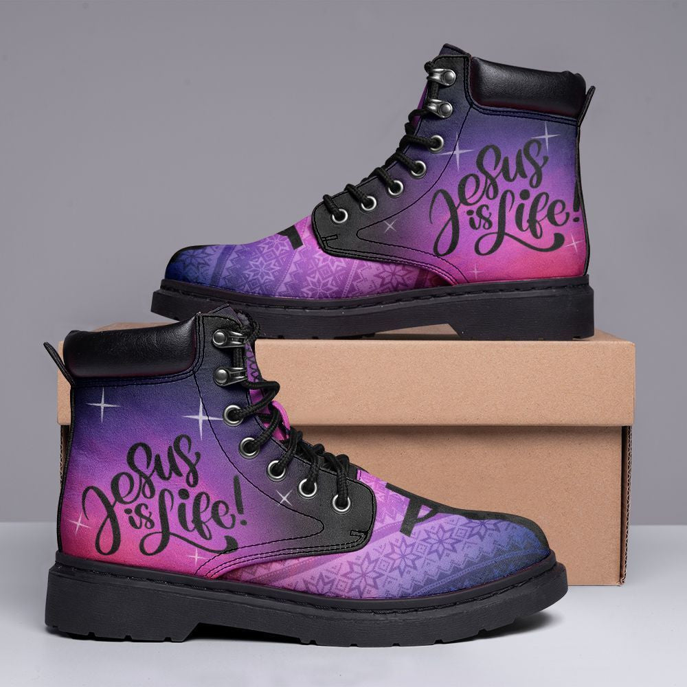 Jesus Tbl Boots Purple - Christian Shoes For Men And Women