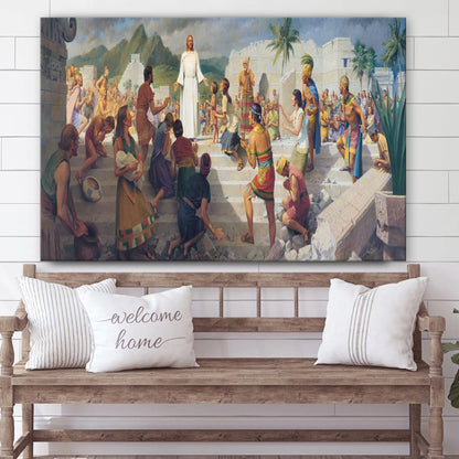 Jesus Teaching In The Western Hemisphere Canvas Pictures - Jesus Canvas Wall Art - Christian Canvas Paintings