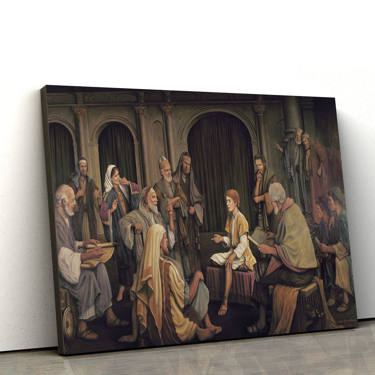 Jesus Teaching The Elders In The Temple Canvas Pictures - Jesus Canvas Wall Art - Christian Canvas Paintings