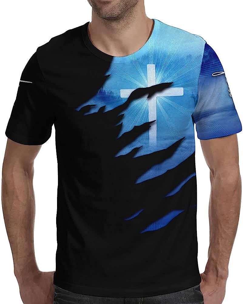 Jesus The Cross All Over Printed 3D T Shirt - Christian Shirts for Men Women