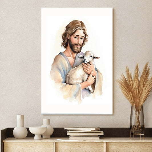 Jesus The Good Shepherd Able Wall Art Christian - Jesus Canvas Pictures - Christian Wall Art
