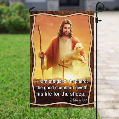 Jesus The Good Shepherd House Flag - Christian Garden Flags - Christian Flag - Religious Flags