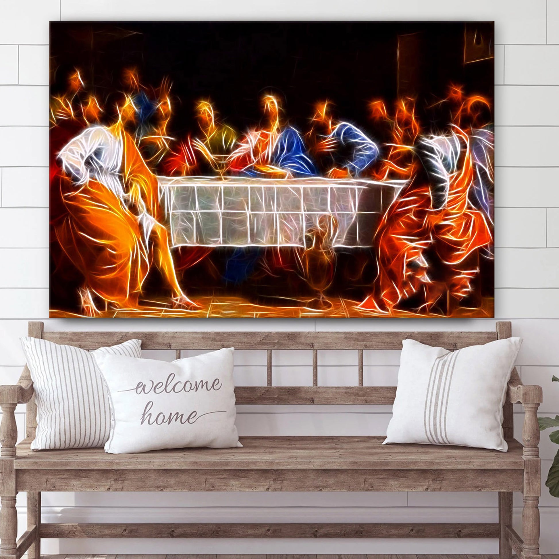 Jesus The Last Supper Canvas Pictures - Jesus Canvas Wall Art - Christian Canvas Paintings