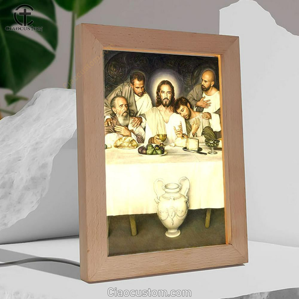 Jesus The Last Supper Frame Lamp Pictures - Jesus Art Prints - Jesus Art - Christian Home Decor