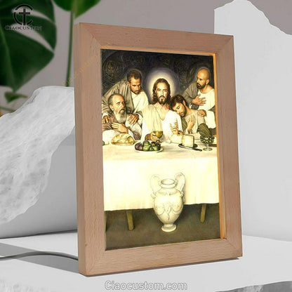 Jesus The Last Supper Frame Lamp Pictures - Jesus Art Prints - Jesus Art - Christian Home Decor