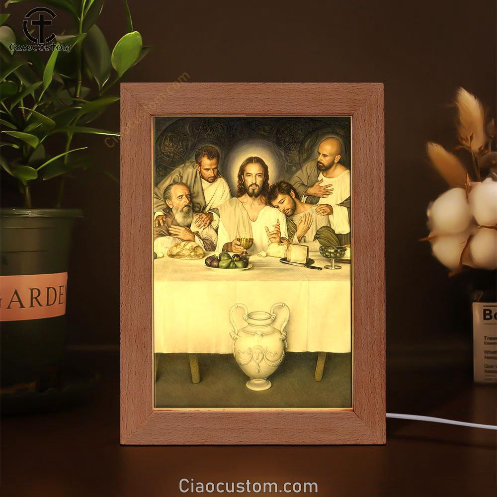 Jesus The Last Supper Frame Lamp Pictures - Jesus Art Prints - Jesus Art - Christian Home Decor