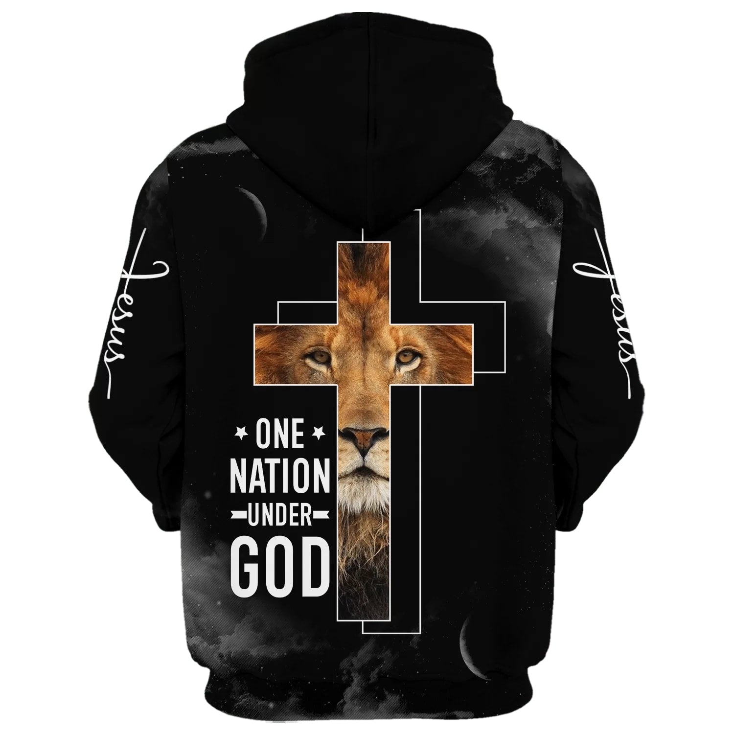 Jesus The Lion Of Judah One Nation Under God Hoodies - Jesus Hoodie - Men & Women Christian Hoodie - 3D Printed Hoodie