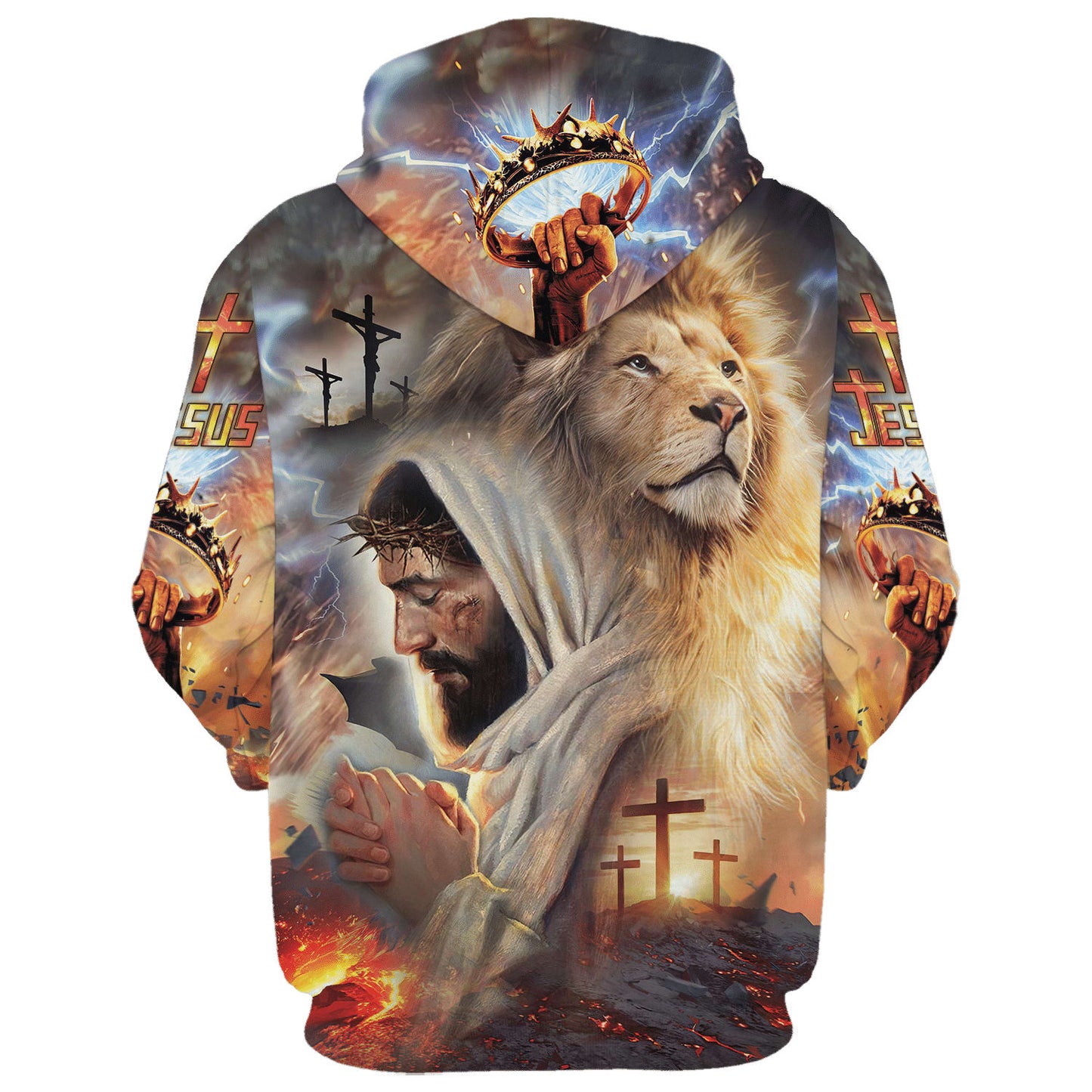 Jesus The Lion of Judah 3D Hoodies - Jesus Hoodie - Men & Women Christian Hoodie - 3D Printed Hoodie