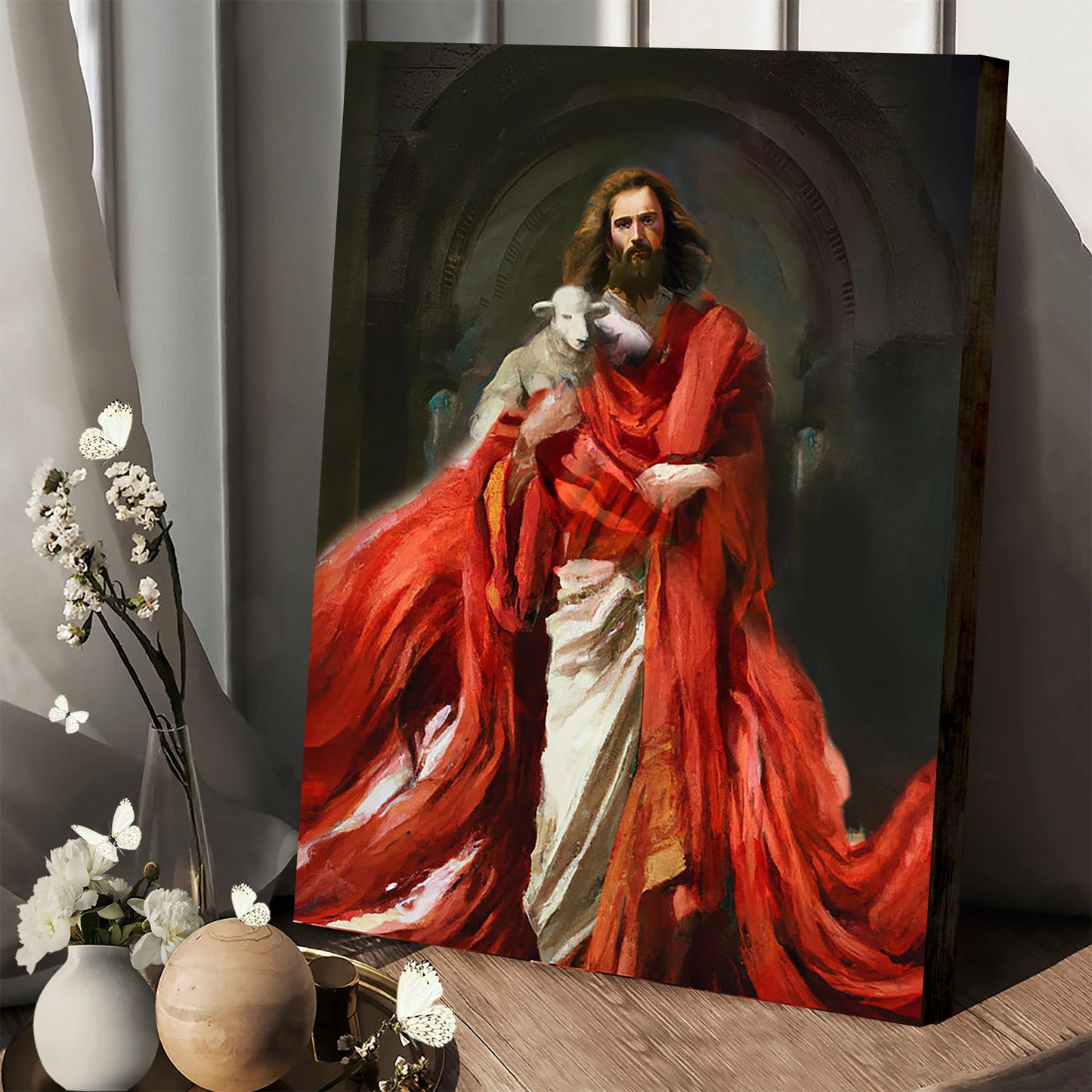 Jesus The Shepherd  Canvas Wall Art - Jesus Canvas Pictures - Christian Wall Art