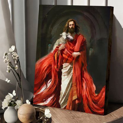 Jesus The Shepherd  Canvas Wall Art - Jesus Canvas Pictures - Christian Wall Art