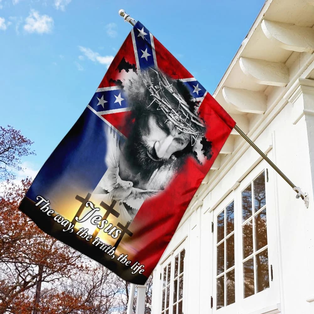 Jesus The Way The Truth And The Life Mississippi House Flag - Christian Garden Flags - Christian Flag - Religious Flags