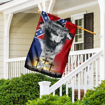 Jesus The Way The Truth And The Life Mississippi House Flag - Christian Garden Flags - Christian Flag - Religious Flags