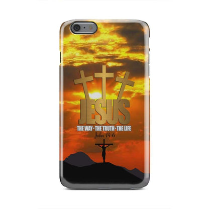 Jesus The Way The Truth The Life John 146 Bible Verse Phone Case - Inspirational Bible Scripture iPhone Cases