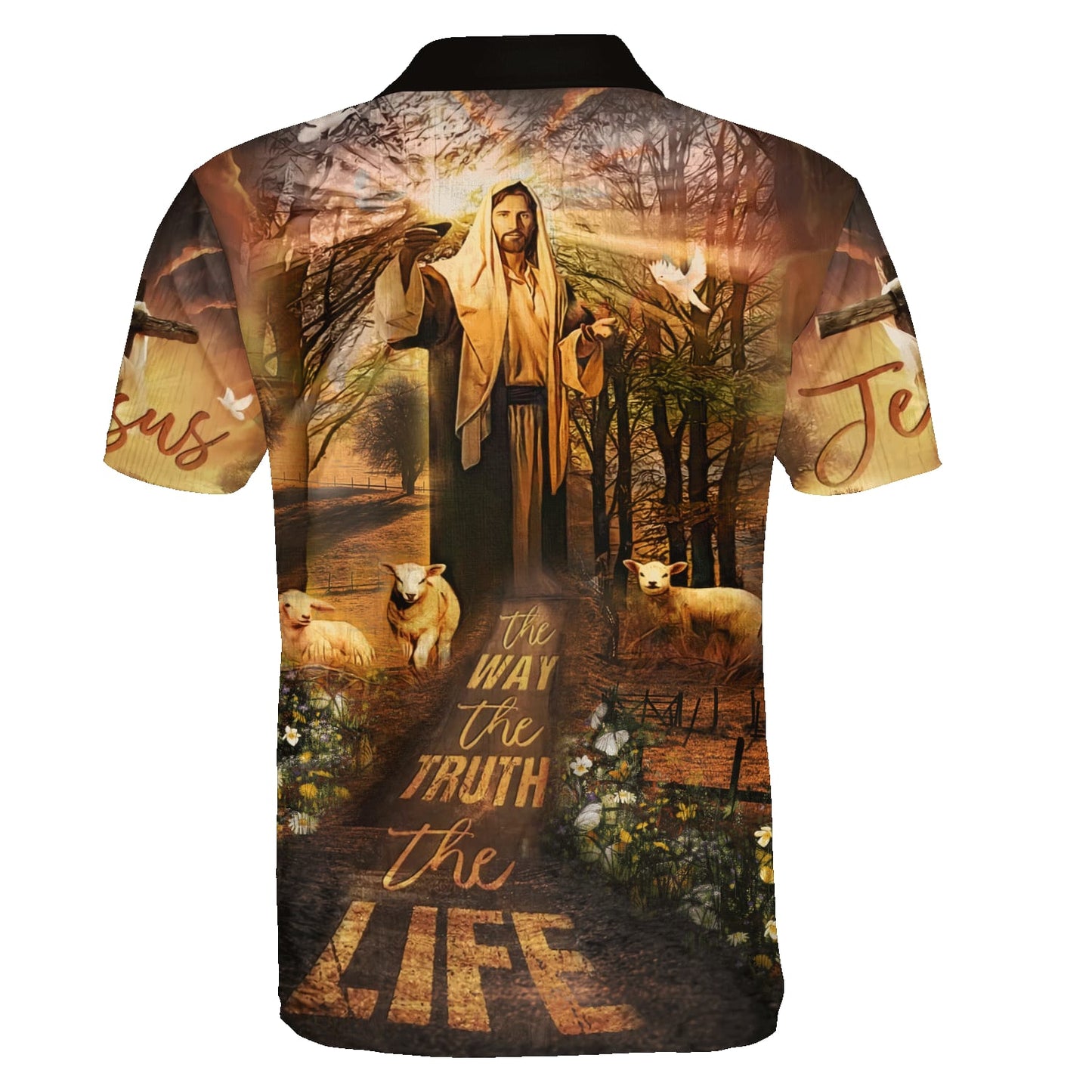 Jesus The Way The Truth The Life Polo Shirt - Christian Shirts & Shorts