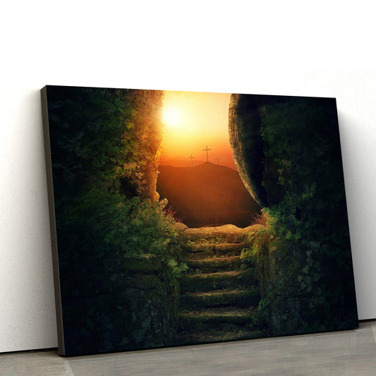 Jesus Tomb - Jesus Canvas Wall Art - Christian Wall Art