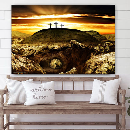 Jesus Tomb 1 - Jesus Canvas Wall Art - Christian Wall Art