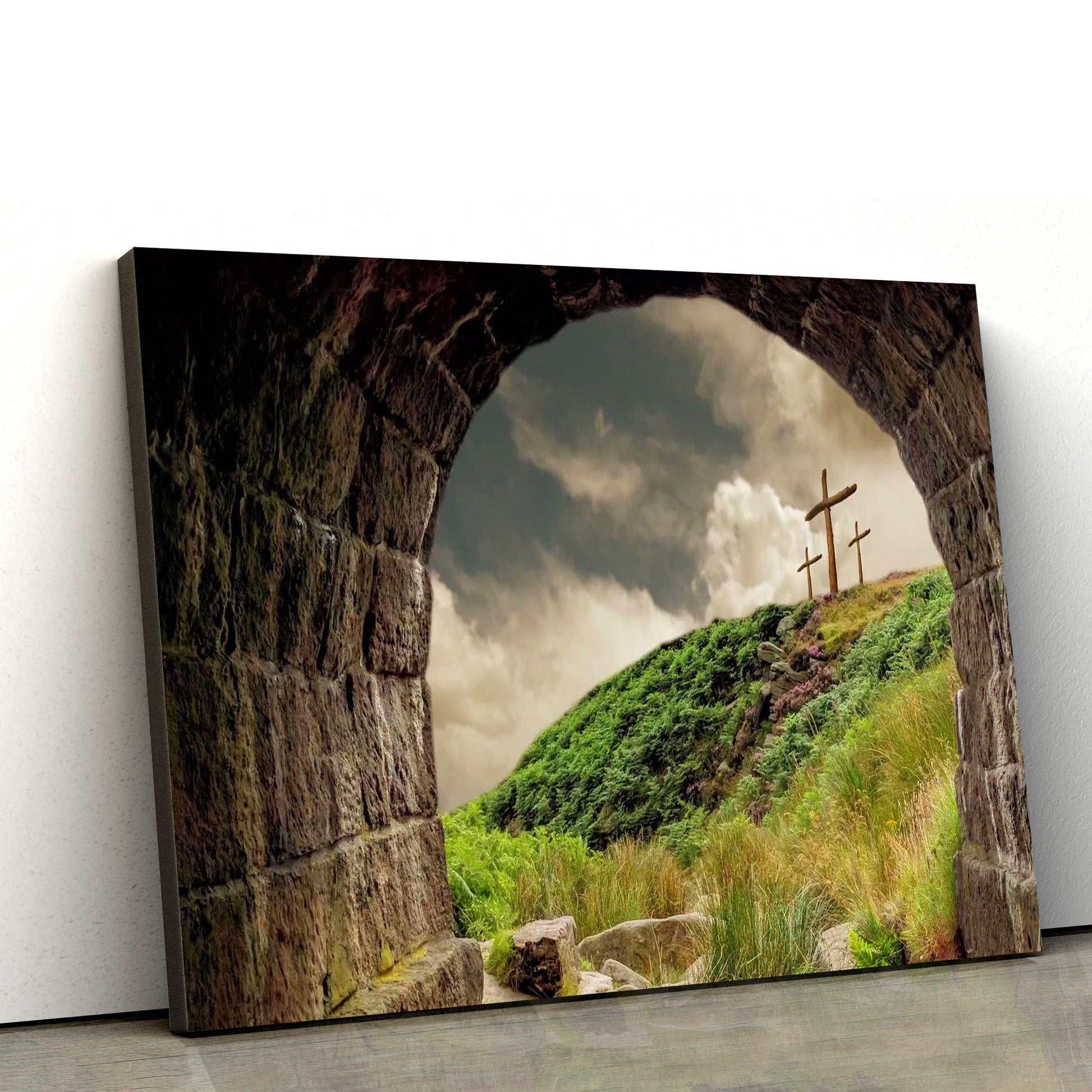 Jesus Tomb Resurrection - Jesus Canvas Wall Art - Christian Wall Art