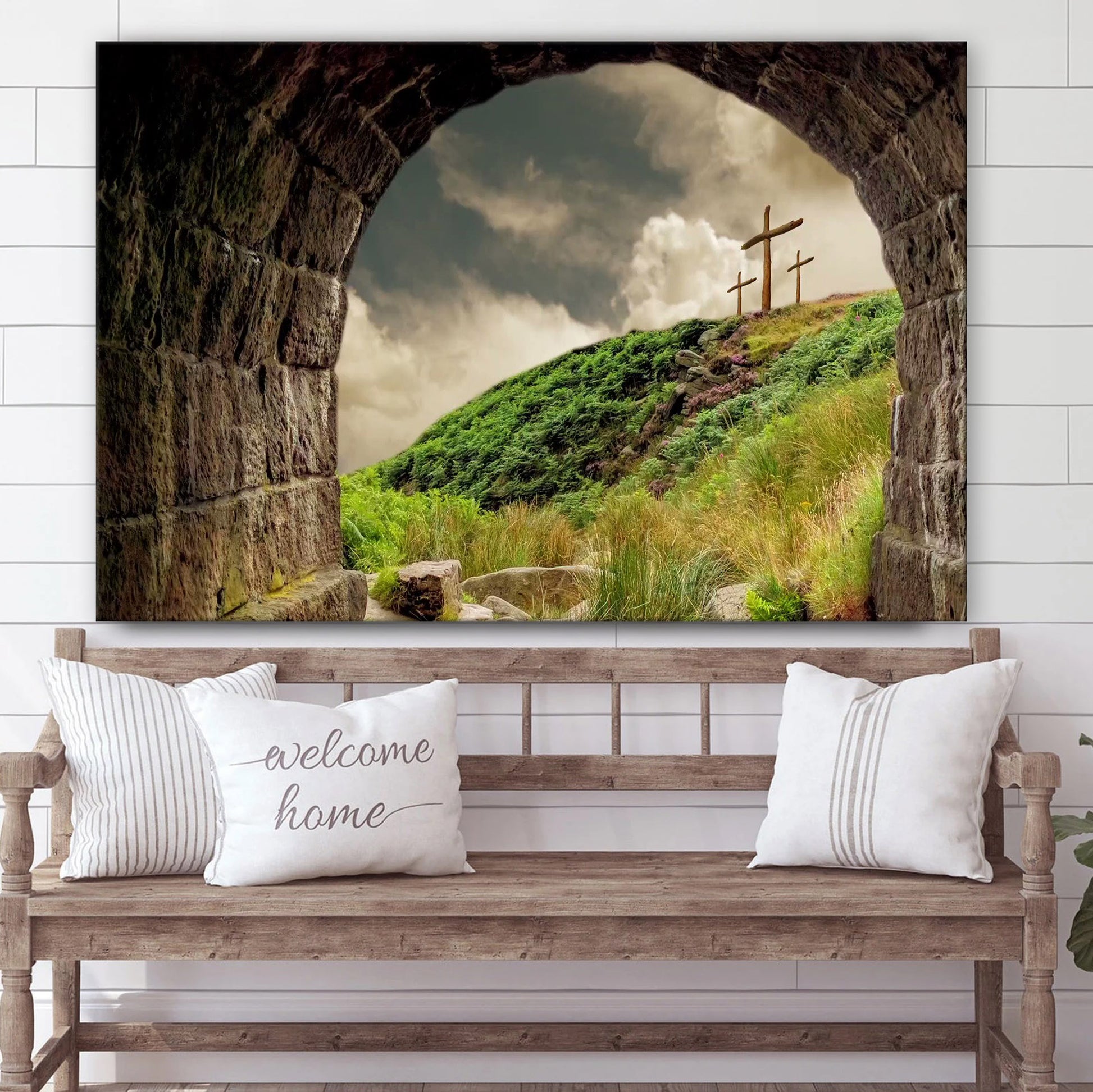 Jesus Tomb Resurrection - Jesus Canvas Wall Art - Christian Wall Art