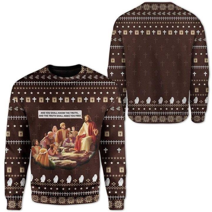 Jesus Ugly Christmas Sweater For Men & Women Adult - Jesus Christ Sweater - God Gifts Idea