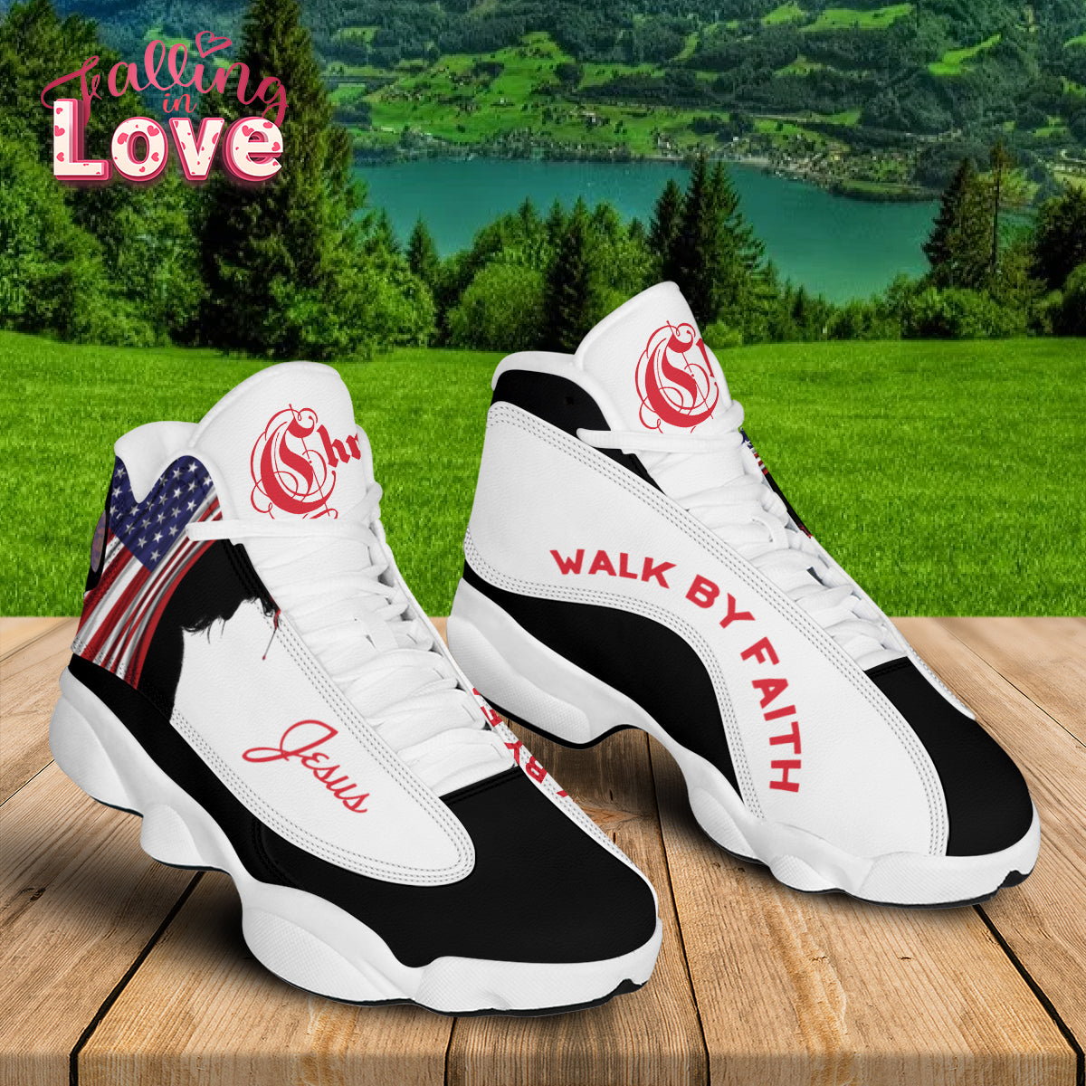 Jesus Walk By Faith Basketball Shoes For Men Women - Christian Shoes - Jesus Shoes - Unisex Basketball Shoes