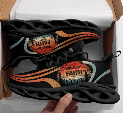 Jesus Walk By Faith Yezy Running Sneakers 1 Max Soul Shoes - Christian Shoes For Men And Women