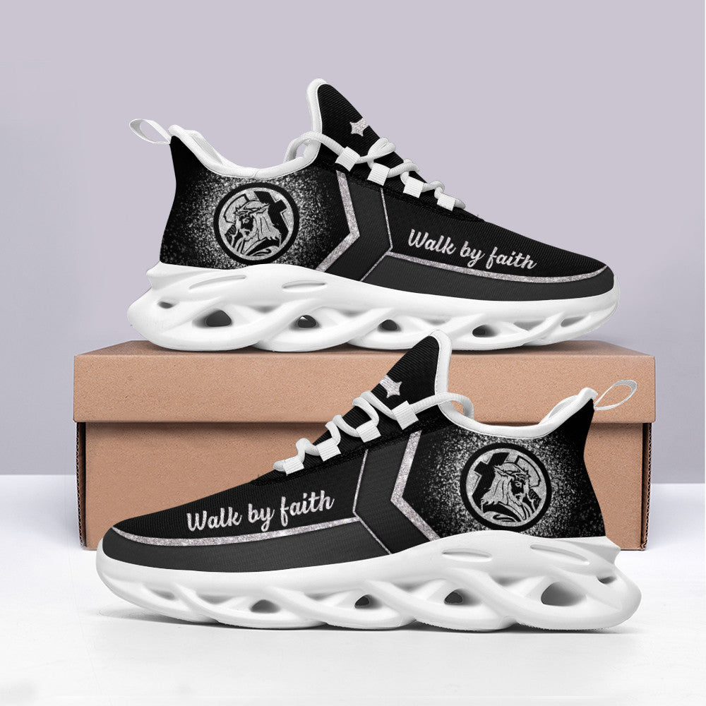 Jesus Walk By Faith Yezy Running Sneakers 2 Max Soul Shoes - Christian Shoes For Men And Women