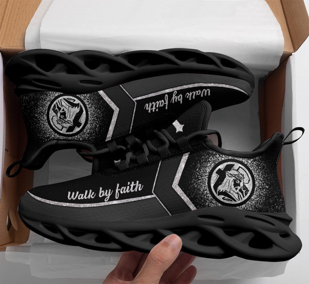 Jesus Walk By Faith Yezy Running Sneakers 2 Max Soul Shoes - Christian Shoes For Men And Women