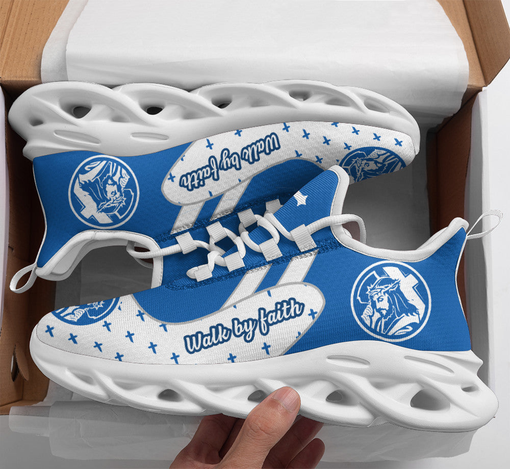 Jesus Walk By Faith Yezy Running Sneakers 3 Max Soul Shoes - Christian Shoes For Men And Women