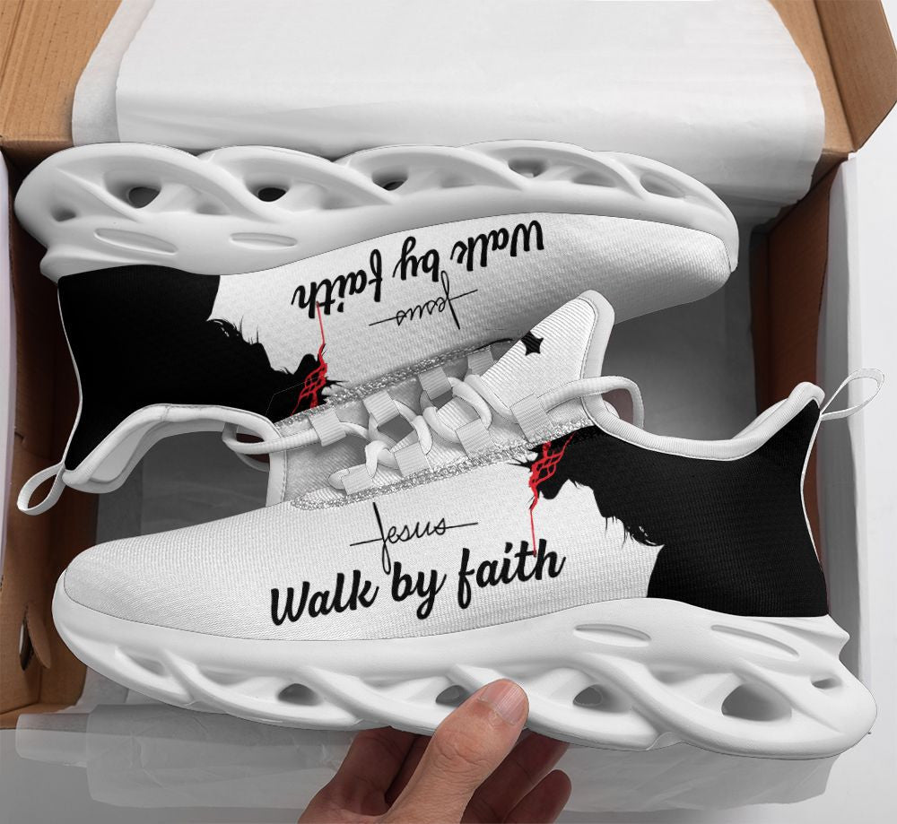 Jesus Walk By Faith Yezy Running Sneakers Max Soul Shoes - Christian Shoes For Men And Women