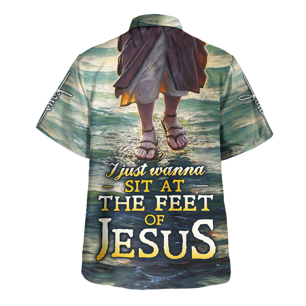 Jesus Walk On The Water The Feet Of Jesus Hawaiian Shirt - Christian Hawaiian Shirt - Religious Hawaiian Shirts