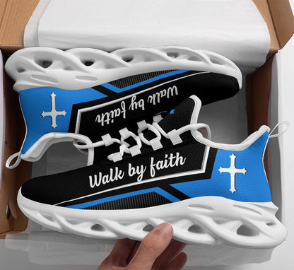 Jesus Walk Red By Faith Yezy Running Sneakers Max Soul Shoes - Christian Shoes For Men And Women