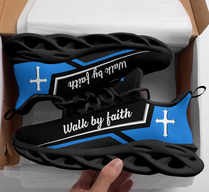 Jesus Walk Red By Faith Yezy Running Sneakers Max Soul Shoes - Christian Shoes For Men And Women