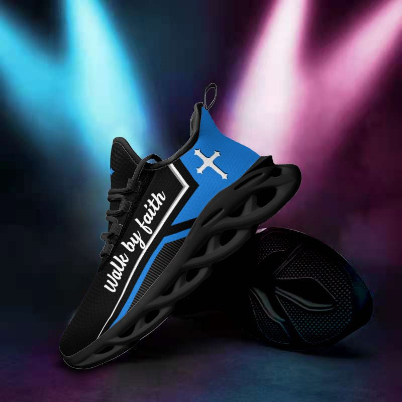 Jesus Walk Red By Faith Yezy Running Sneakers Max Soul Shoes - Christian Shoes For Men And Women